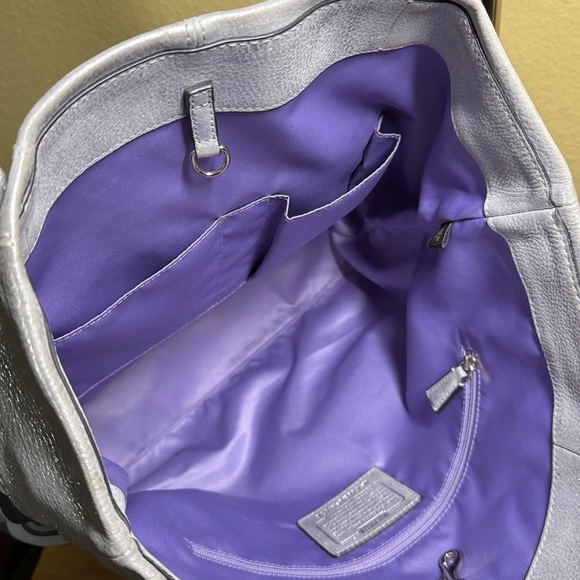 COACH Julia Op Art Signature Shoulder Tote Bag - Picture 6 of 9